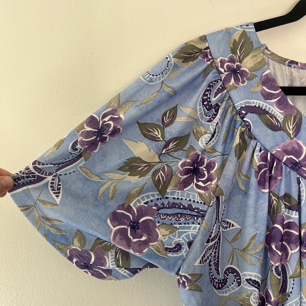Vintage Caroll Reed Mumu‎ Nightgown Floral Long Size XL - Picture 3 of 8